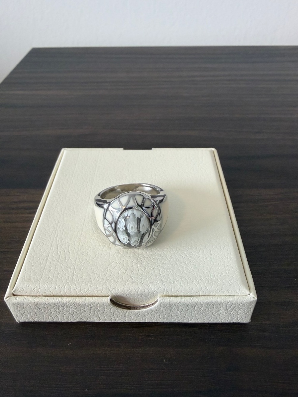 Spikes Stainless Steel Engraved Men’s Ring Size 11.5